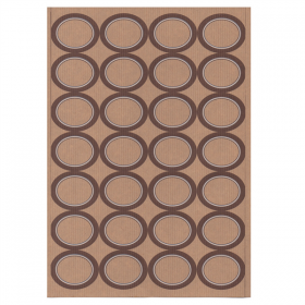 100 FEUILLES DIN A4 28 ÉTIQUETTES OVALES  4,5x3,6 CM KRAFT (1 UNITÉ) - Garcia de Pou