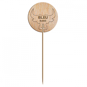 STEAK MARKER "BLEU"  9,5 CM NATUREL BOIS (100 UNITÉ) - Garcia de Pou