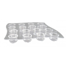 SUPPORTS RÉUTILISABLES POUR 16 VERRINES TUBES  15,5x15,5x1,6 CM TRANSPARENT PS (2 UNITÉ) - Garcia de Pou