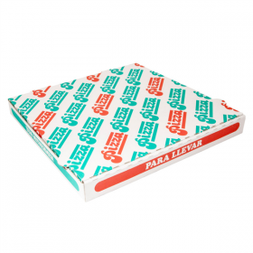 BOÎTES PIZZA MICROCANNELURE  348 G/M2 33x33x3,5 CM BLANC CARTON (100 UNITÉ) - Garcia de Pou