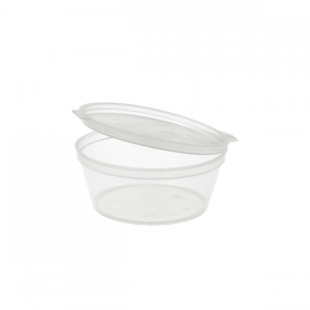 PETITS POTS + COUVERCLE INCLUS 60 ML Ø6/4,6x2.5 CM TRANSPARENT PP (1000 UNITÉ) - Garcia de Pou