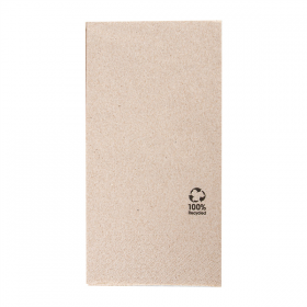 SERVIETTES ECOLABEL 2 PLIS P.1/8  18 G/M2 40x40 CM NATUREL OUATE RECYCLÉE (1800 UNITÉ) - Garcia de Pou