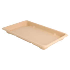 BOÎTES SUSHI "BIONIC"  21,3x13,3x1,5 CM NATUREL BAGASSE (800 UNITÉ) - Garcia de Pou