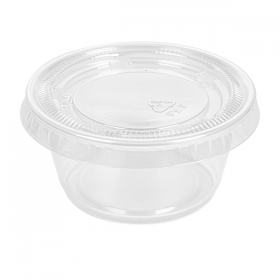 50 PETITS POTS + 50 COUVERCLES 60 ML Ø6,2x3,2 CM TRANSPARENT PP (24 UNITÉ) - Garcia de Pou