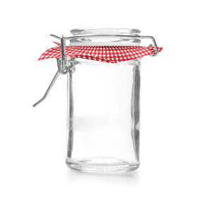 POT FERMETURE CLIP + PAPIER VICHY 45 ML Ø 4,5x6 CM TRANSPARENT VERRE (96 UNITÉ) - Garcia de Pou