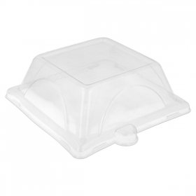 COUVERCLES POUR RÉFÉRENCE 215.90 "BIONIC"  16,4x16,4x4 CM TRANSPARENT PET (500 UNITÉ) - Garcia de Pou