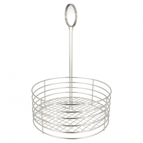 BASKET ROND  Ø 22x30,5 CM ARGENTE INOX (1 UNITÉ) - Garcia de Pou