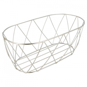 BASKET STYLE TOSCANE  25,5x12,7x10,2 CM ARGENTE INOX (12 UNITÉ) - Garcia de Pou