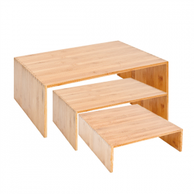 3 U. ÉLEVATEURS BUFFET GRANDS   NATUREL BAMBOU (1 UNITÉ) - Garcia de Pou