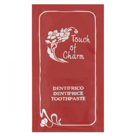 SACHETS DENTIFRICE "TOUCH OF CHARM" 3 ML 8x4,5 CM BORDEAUX (500 UNITÉ) - Garcia de Pou