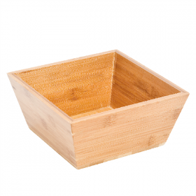 BOL CARRÉ 3500 ML 24,1x24,1x10,2 CM NATUREL BAMBOU (1 UNITÉ) - Garcia de Pou