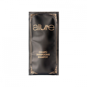 SACHETS SHAMPOOING "ALLURE" 10 ML 10x5 CM NOIR PET (1000 UNITÉ) - Garcia de Pou