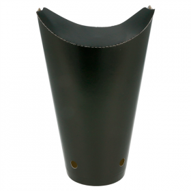 GOBELETS À FRITES AVEC FERMETURE 22 OZ - 660 ML 220 + 18PE G/M2 8,5x18 CM NOIR CARTON (50 UNITÉ) - Garcia de Pou