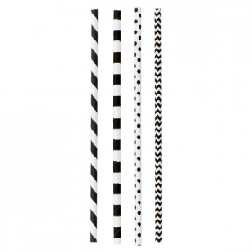 PAILLES DROITES À FRANGES ET À POIS  Ø0,60x20 CM ASSORTI PAPIER (3000 UNITÉ) - Garcia de Pou