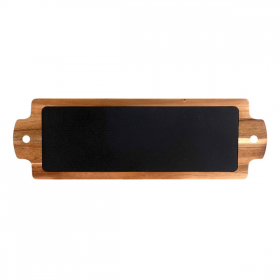 PLATEAU PRÉSENTATION RECTANGULAIRE  55,9x17,6x1,5 CM NATUREL ARDOISE+BOIS (3 UNITÉ) - Garcia de Pou