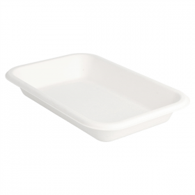 PLATEAUX "BIONIC" 350 ML 18x12x2,5 CM BLANC BAGASSE (600 UNITÉ) - Garcia de Pou