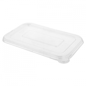 COUVERCLES BAS POUR RÉFÉRENCES 221.36-221.37 "BIONIC"  18,8x12,8x0,9 CM TRANSPARENT PET (600 UNITÉ) - Garcia de Pou