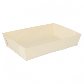 BARQUETTES RECTANGULAIRES  19x13x4 CM NATUREL BOIS (100 UNITÉ) - Garcia de Pou