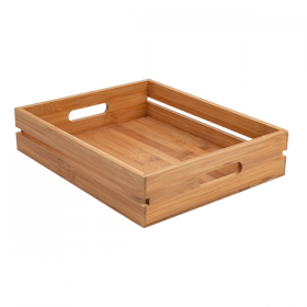 BOÎTE PORTABLE  32,5x26,5x7 CM NATUREL BAMBOU (1 UNITÉ) - Garcia de Pou