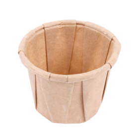 POTS TRAITEUR PLISSÉ 22 ML (0,7 oz) 80 G/M2 Ø3,8/2,6x2,8 CM NATUREL PARCH.INGRAISSABLE (250 UNITÉ) - Garcia de Pou