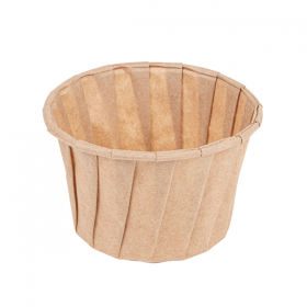 POTS TRAITEUR PLISSÉ 100 ML (3,2 oz) 80 G/M2 Ø6,6/5x4,2 CM NATUREL PARCH.INGRAISSABLE (250 UNITÉ) - Garcia de Pou