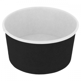 POTS À GLACES 150 ML 250 + 18PE G/M2 Ø 8,5x4,5 CM NOIR CARTON (2000 UNITÉ) - Garcia de Pou