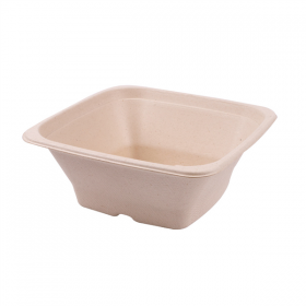 BOLS CARRÉS "BIONIC" 950 ML 18x18x7 CM NATUREL BAGASSE (400 UNITÉ) - Garcia de Pou