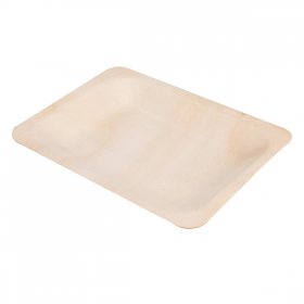 PLATEAUX RECTANGULAIRES "WOOD"  12x9,5x1,2 CM NATUREL BOIS (50 UNITÉ) - Garcia de Pou