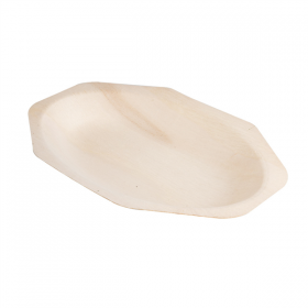 PLATEAUX OCTOGONALES "WOOD"  20x13x2,5 CM NATUREL BOIS (50 UNITÉ) - Garcia de Pou