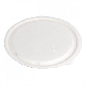 COUVERCLES BAS POUR SALADIERS 224.33 "BIONIC"  Ø 18x0,7 CM BLANC BAGASSE (600 UNITÉ) - Garcia de Pou