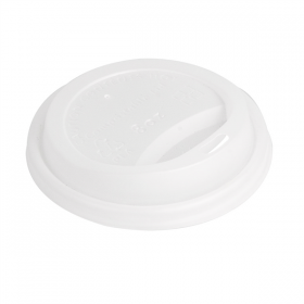 COUVERCLES POUR GOBELETS 240 ML "BIODEGRADABLE"  BLANC CPLA (1000 UNITÉ) - Garcia de Pou