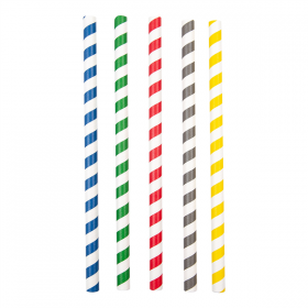 PAILLES DROITES À FRANGES  Ø1x20 CM ASSORTI PAPIER (2400 UNITÉ) - Garcia de Pou