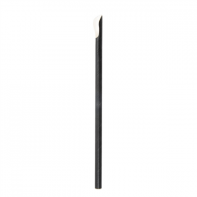 PAILLES AVEC CUILLÈRE  Ø 0,8x21 CM NOIR PAPIER (1000 UNITÉ) - Garcia de Pou