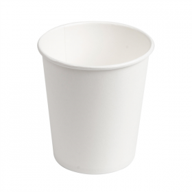 GOBELETS BOISSONS CHAUDES 1 PAROI  180 ML 260 + 18 PE G/M2 Ø7,2/5,3x7,8 CM BLANC CARTON (400 UNITÉ)