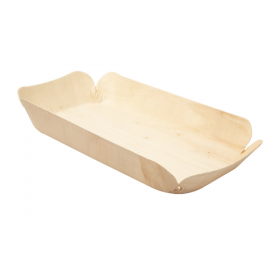 BARQUETTES RECTANGULAIRES "WOOD"  22,5x11,5x3 CM NATUREL BOIS (50 UNITÉ) - Garcia de Pou