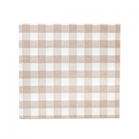 SERVIETTES "LIKE LINEN - VICHY" 70 G/M2 40x40 CM TAUPE SPUNLACE (600 UNITÉ) - Garcia de Pou