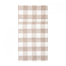 SERVIETTES KANGOUROU "LIKE LINEN - VICHY" 70 G/M2 40x40 CM TAUPE SPUNLACE (700 UNITÉ) - Garcia de Pou