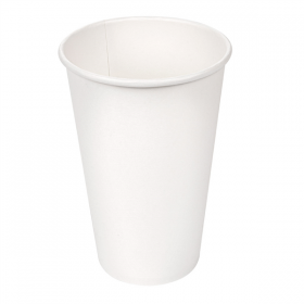 GOBELETS BOISSONS CHAUDES 1 PAROI 480 ML 300 + 18 PE G/M2 Ø9/6x13,2 CM BLANC CARTON (1000 UNITÉ) - Garcia de Pou