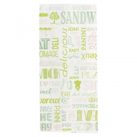 SACS SANDWICHS PFAS FREE "PAROLE" 35 G/M2 12+4x26 CM BLANC PARCH.INGRAISSABLE (500 UNITÉ)