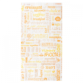 SACHETS CROISSANTS "PAROLE" 33 G/M2 19+8x35 CM BLANC CELLULOSE (250 UNITÉ) - Garcia de Pou