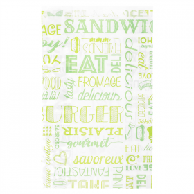 POCHETTES HAMBURGER "PAROLE" 32 G/M2 14+7x22 CM VERT PARCH.INGRAISSABLE (500 UNITÉ) - Garcia de Pou