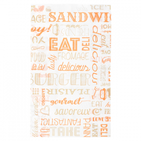 POCHETTES HAMBURGERS "PAROLE" 32 G/M2 14+7x22 CM ORANGE PARCH.INGRAISSABLE (500 UNITÉ) - Garcia de Pou