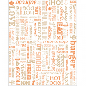 PAPIER INGRAISSABLES FAST FOOD "PAROLE" 35 G/M2 28x34 CM ORANGE PARCH.INGRAISSABLE (1000 UNITÉ) - Garcia de Pou