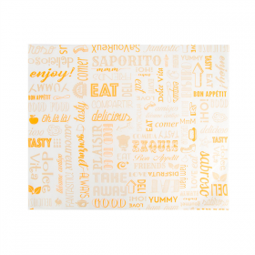 PAPIER INGRAISSABLES BASKET "PAROLE" 35 G/M2 31x38 CM ORANGE PARCH.INGRAISSABLE (1000 UNITÉ) - Garcia de Pou