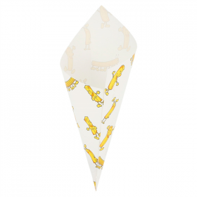 SACHETS EN POINTE "CHIPS" 70 G 70 G/M2 20x14 CM BLANC PARCH.INGRAISSABLE (2000 UNITÉ) - Garcia de Pou
