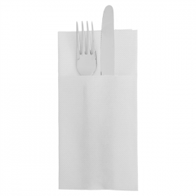 SERVIETTES KANGOUROU "ECOLABEL - DOUBLE POINT" 18 G/M2 39x40 CM BLANC OUATE (1400 UNITÉ) - Garcia de Pou