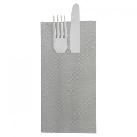 SERVIETTES KANGOUROU "ECOLABEL - DOUBLE POINT" 18 G/M2 39x40 CM GRIS OUATE (1400 UNITÉ) - Garcia de Pou