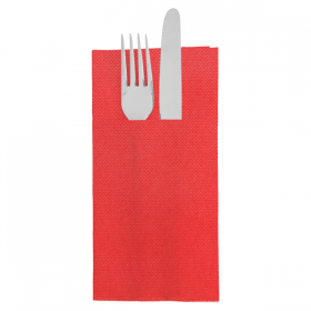 SERVIETTES KANGOUROU "ECOLABEL - DOUBLE POINT" 18 G/M2 39x40 CM ROUGE OUATE (1400 UNITÉ) - Garcia de Pou