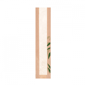 SACS À PAIN ÉCO AVEC FENÊTRE "FEEL GREEN" 32 G/M2 9+4x35 CM NATUREL KRAFT (250 UNITÉ) - Garcia de Pou