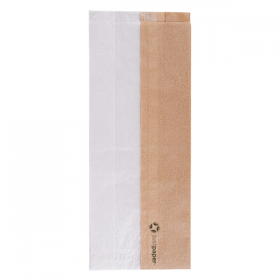 SACHETS POUR SANDWICHES AVEC FENÊTRE ECO "CORNER WINDOW" 40 G/M2 12+6x30 CM NATUREL KRAFT (250 UNITÉ) - Garcia de Pou
